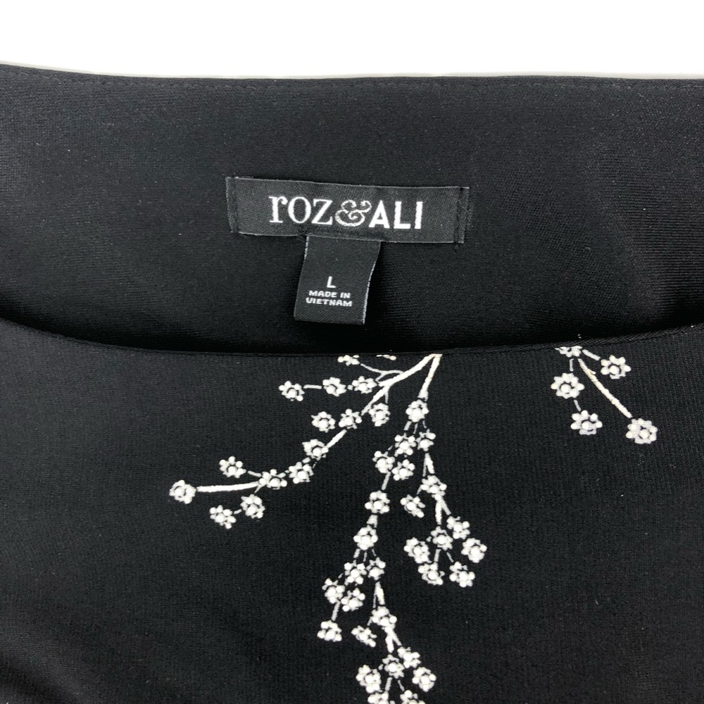 Dress Barn Roz & Ali midi wrap tie dress size L - Picture 3 of 8
